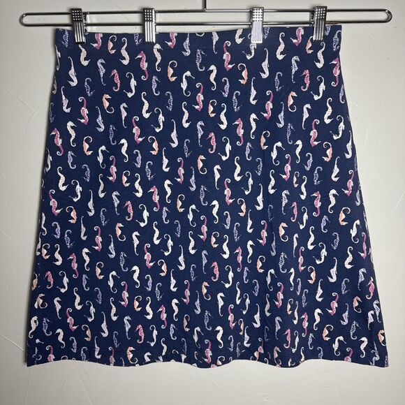 J. Jill Skirt Seahorse Blue Cotton Modal Pull On Women's Size Medium - Picture 1 of 11